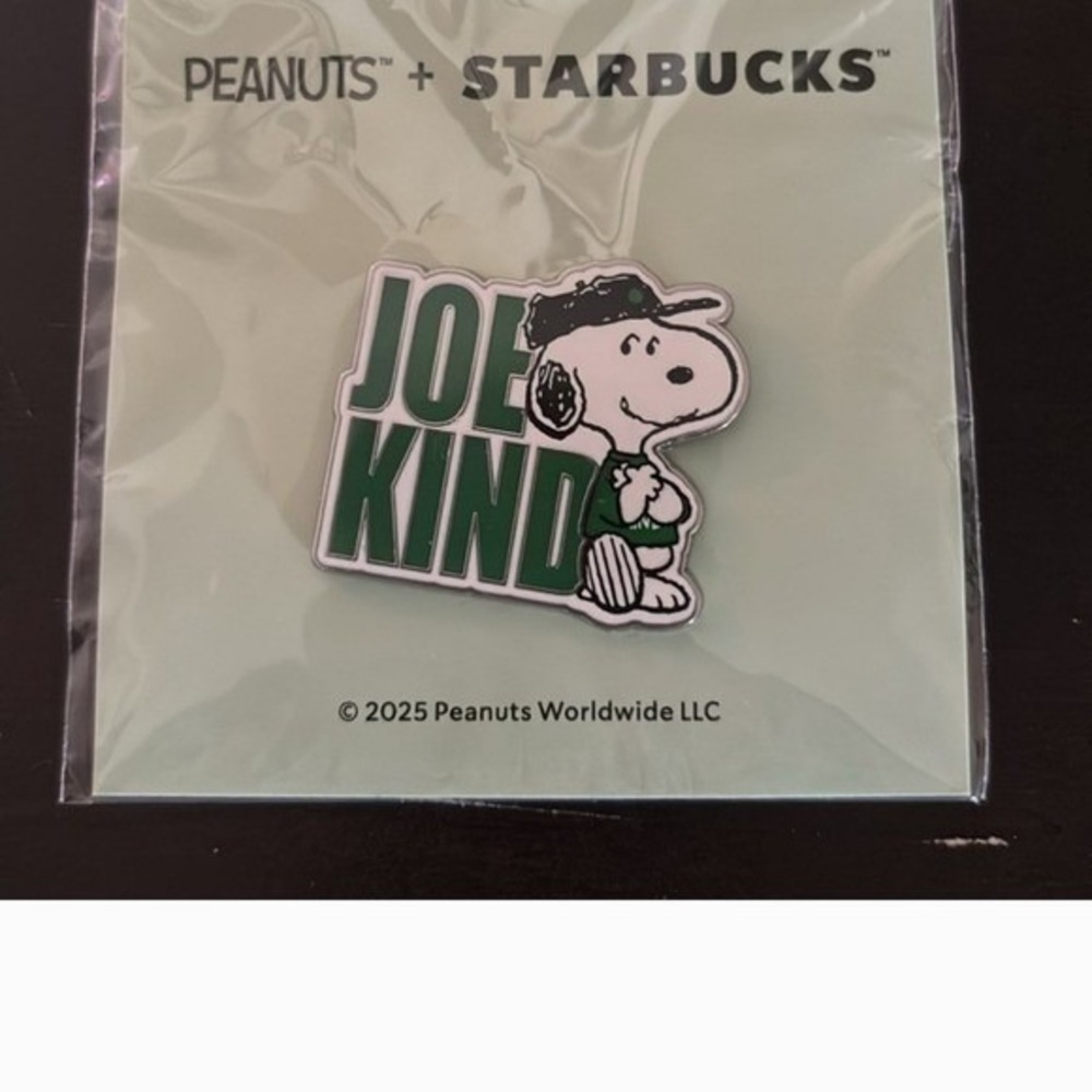 Peanuts Snoopy Joe Cool Starbucks Enamel Pin Limited Edition 2025 New